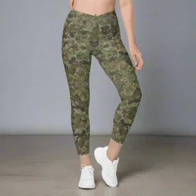 Crossover Camo Leggings with Pockets, Stylish & Functional, lioness-love