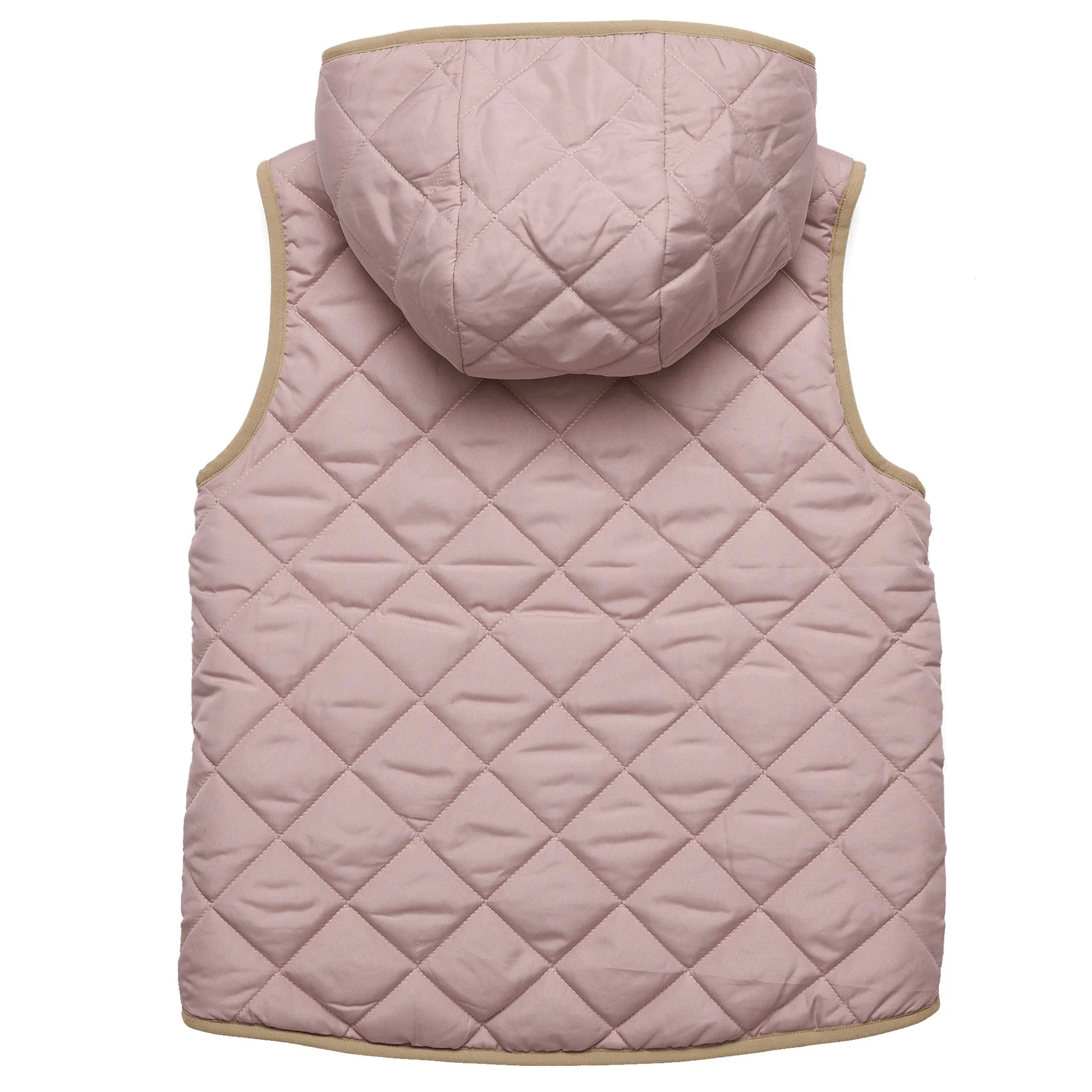 Crywolf Reversible Yeti Vest - Blush / Camel