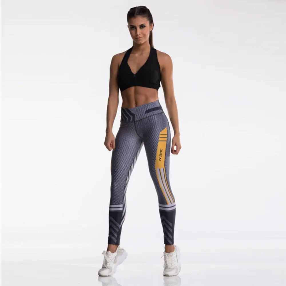 Digital Print Pants Trousers Stretch Fitness Leggings Plus Size