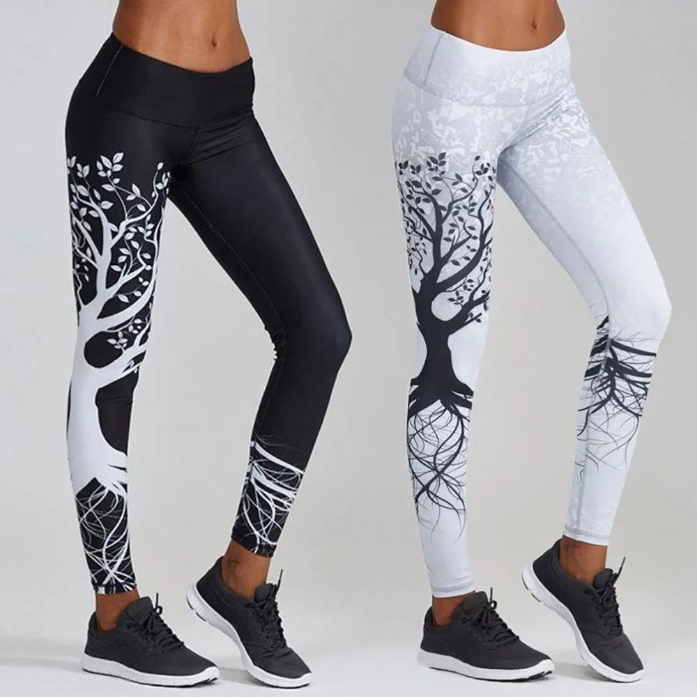 Digital Print Pants Trousers Stretch Fitness Leggings Plus Size