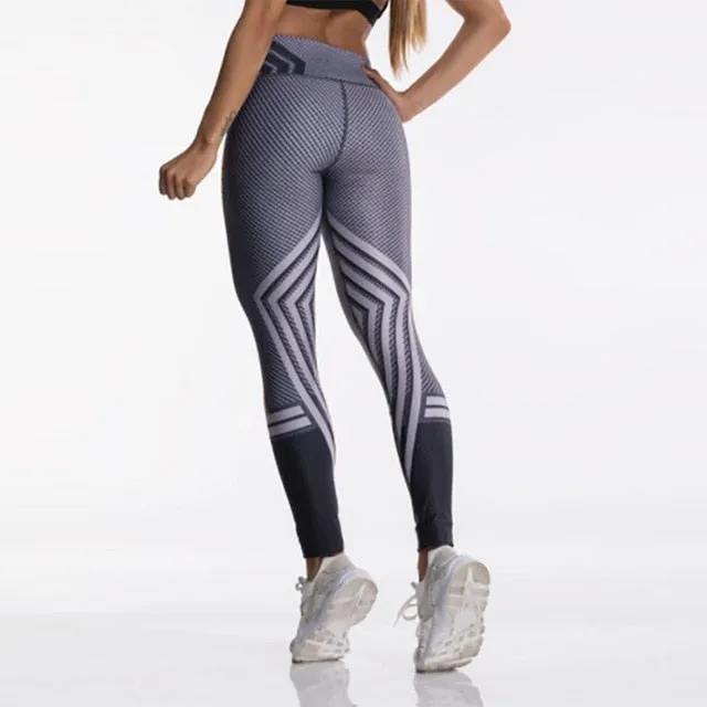 Digital Print Pants Trousers Stretch Fitness Leggings Plus Size