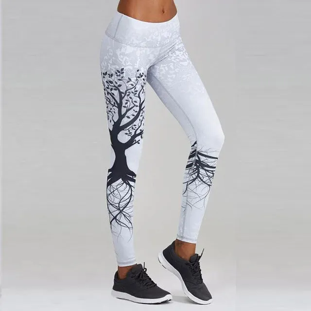 Digital Print Pants Trousers Stretch Fitness Leggings Plus Size