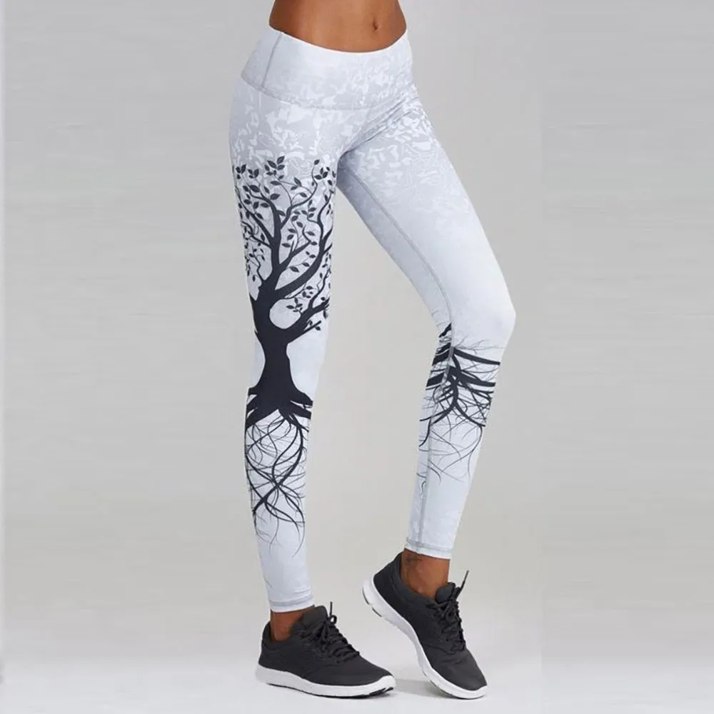 Digital Print Pants Trousers Stretch Fitness Leggings Plus Size