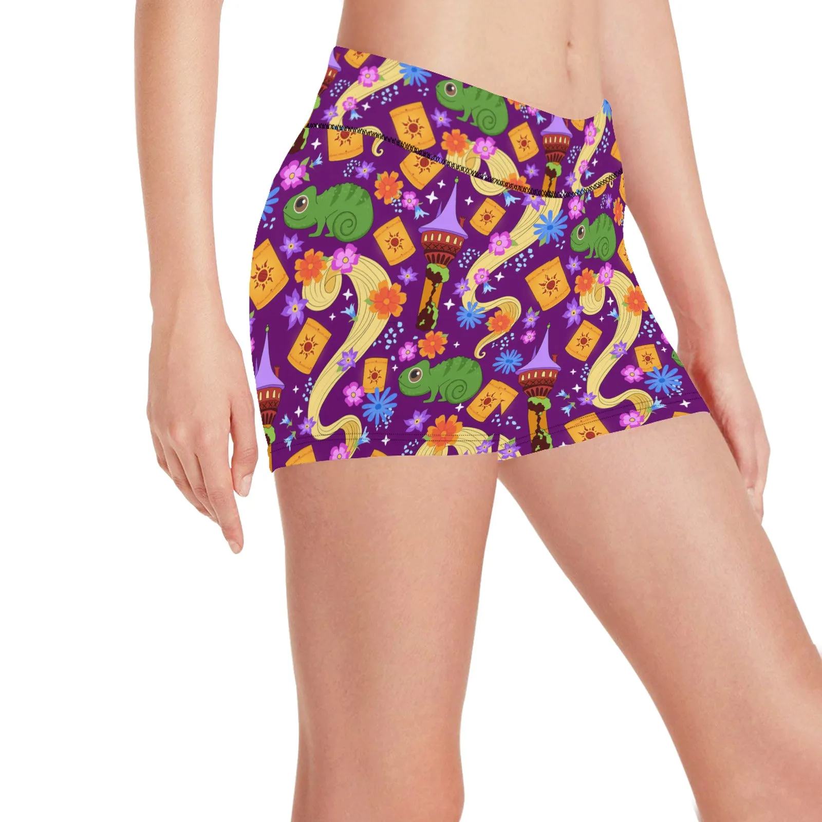 Disney Tangled Rapunzel Magical Hair Women's Short Leggings
