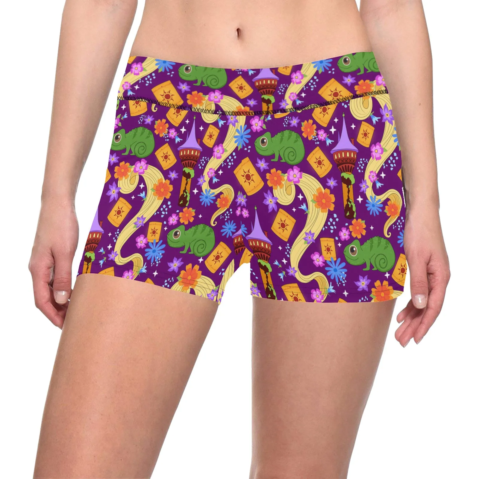 Disney Tangled Rapunzel Magical Hair Women's Short Leggings