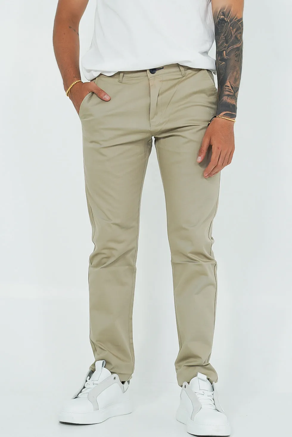 Dril Tailored Oscar De La Renta Stone