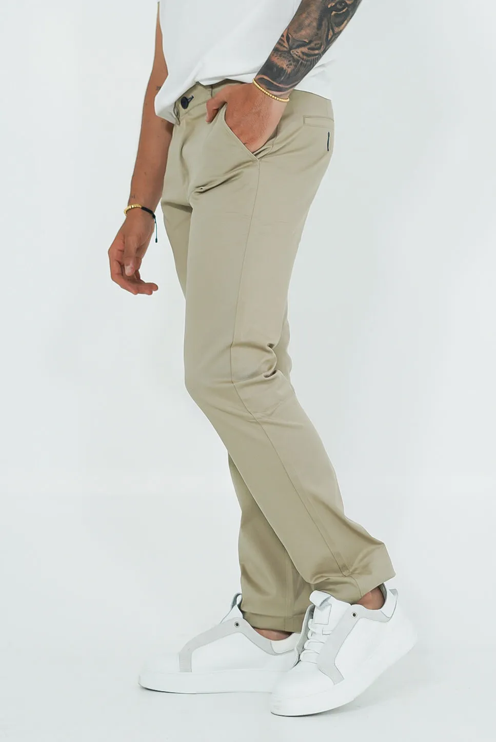 Dril Tailored Oscar De La Renta Stone