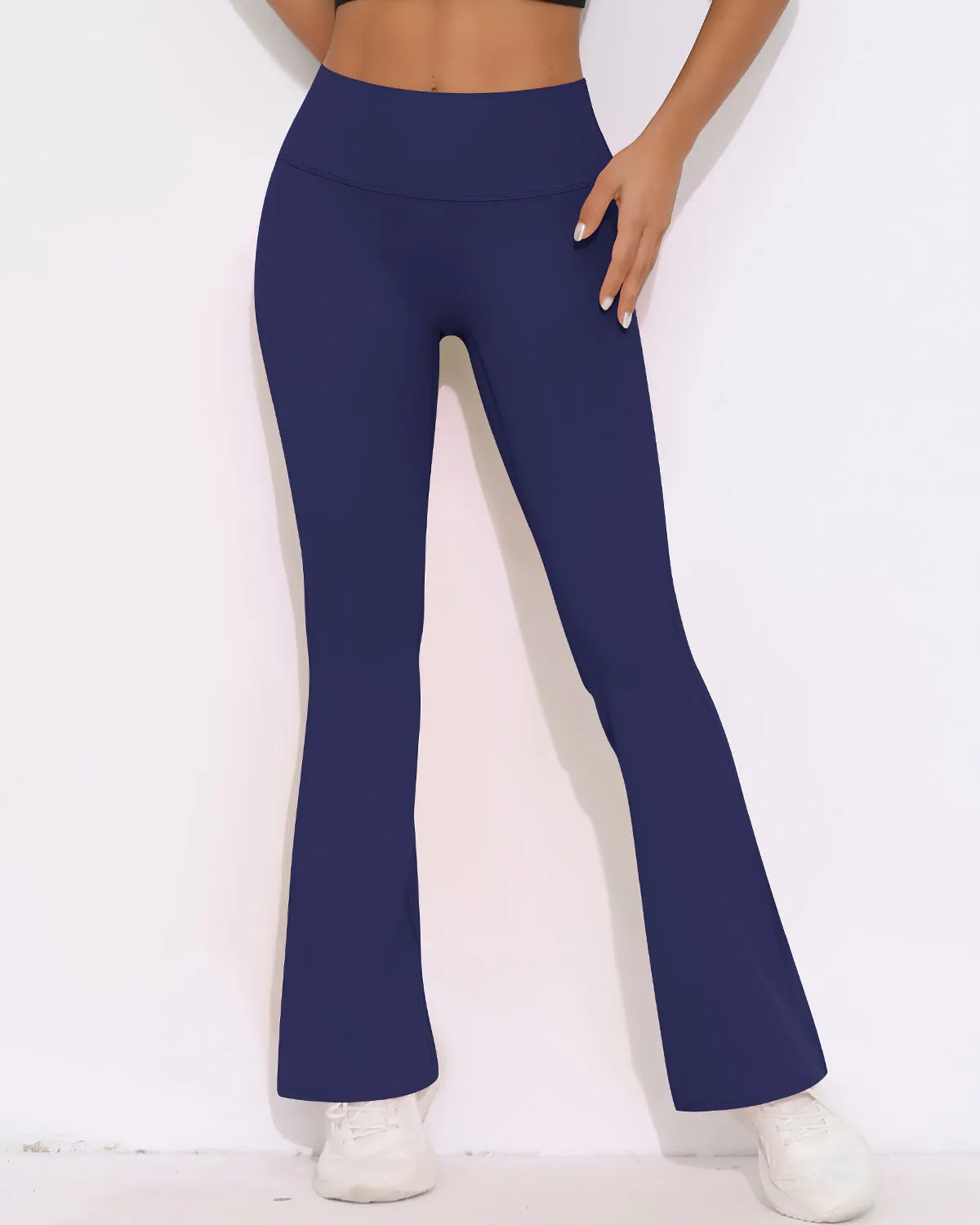 Elara Scrunch Flare Leggings - Indigo