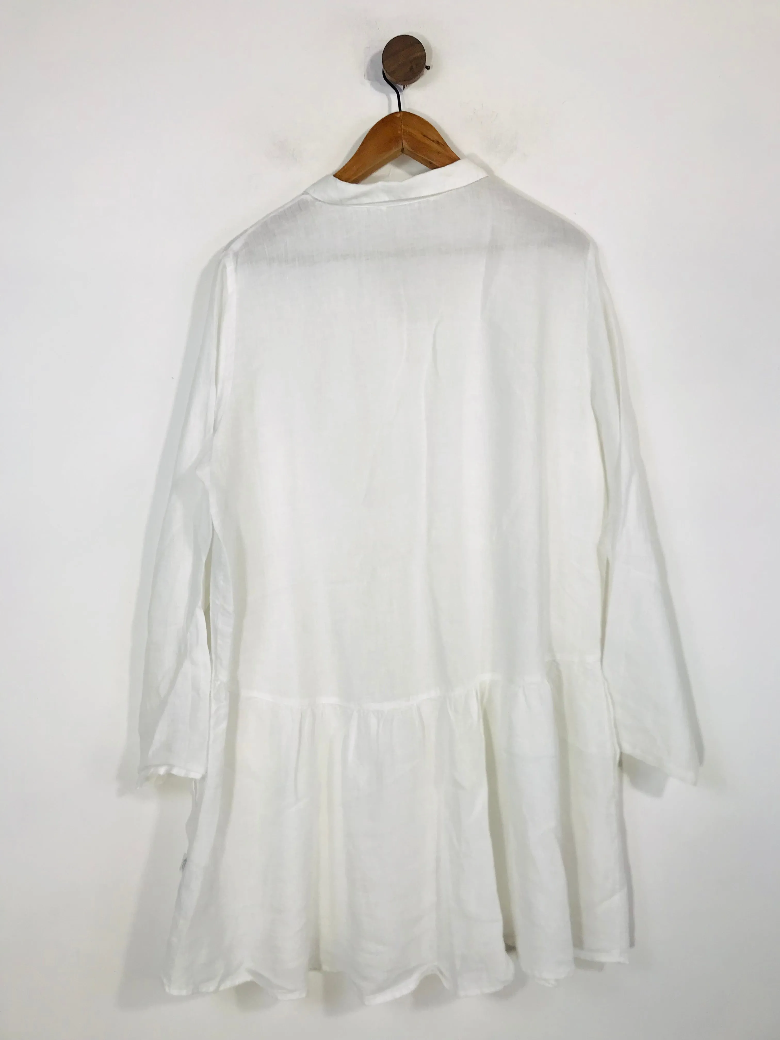 Elemente Clemente Women's Linen Shirt Dress | 4 UK16-18 | White