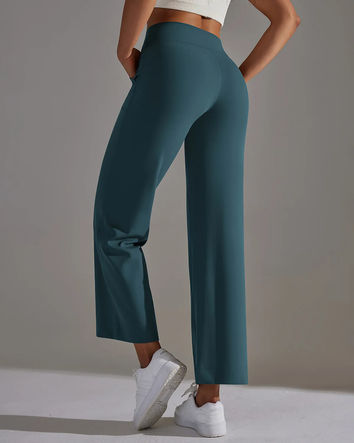 Fern Flare Pocket Leggings - Teal