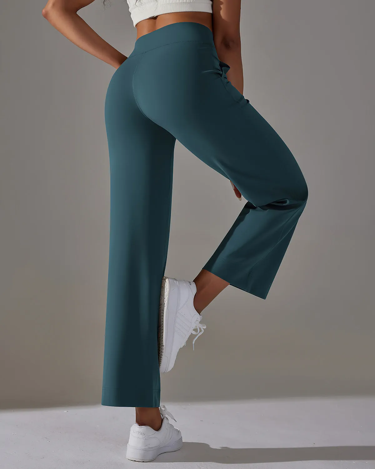Fern Flare Pocket Leggings - Teal