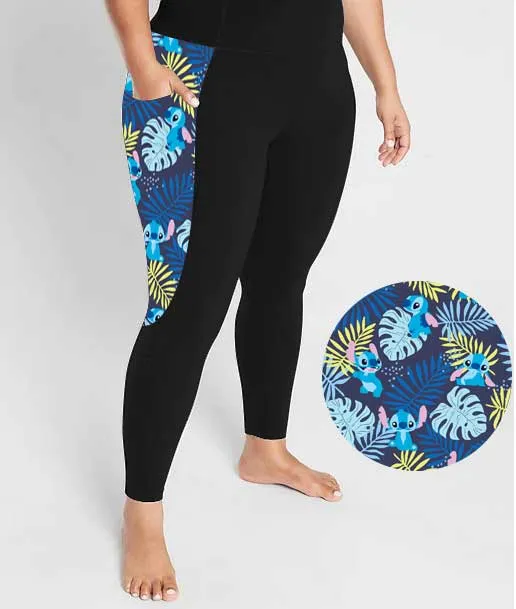 Fluffy Friends Ohana - Adult Casual Thigh Pocket Cloud Soft Leggings & Capris