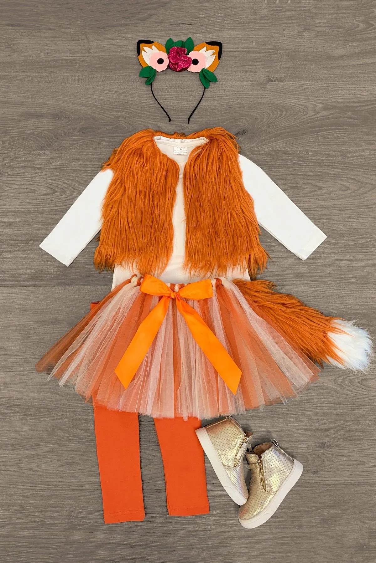 Fuzzy Fox Costume - 4 Piece Set