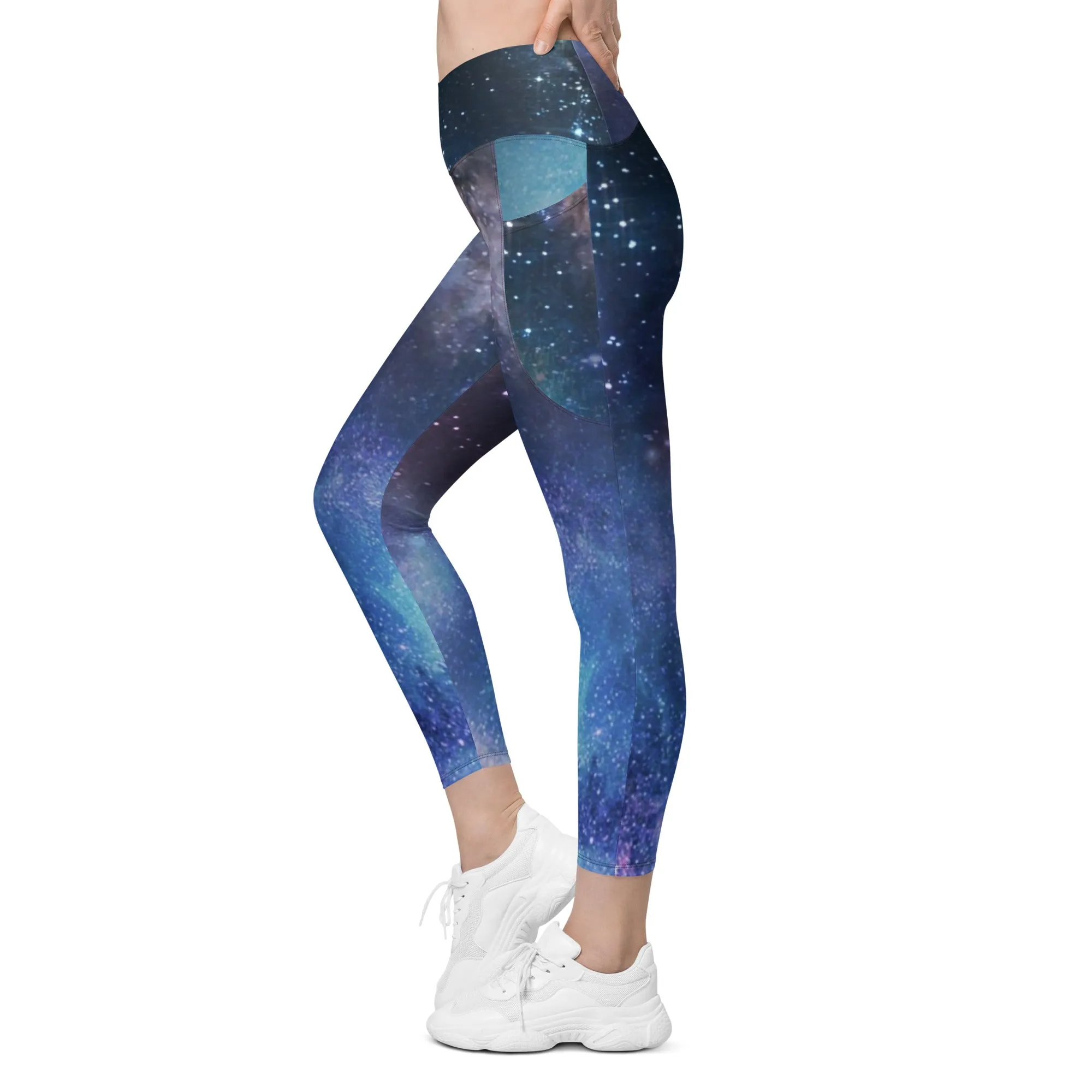 Galaxy Printed Leggings with Pockets, lioness-love