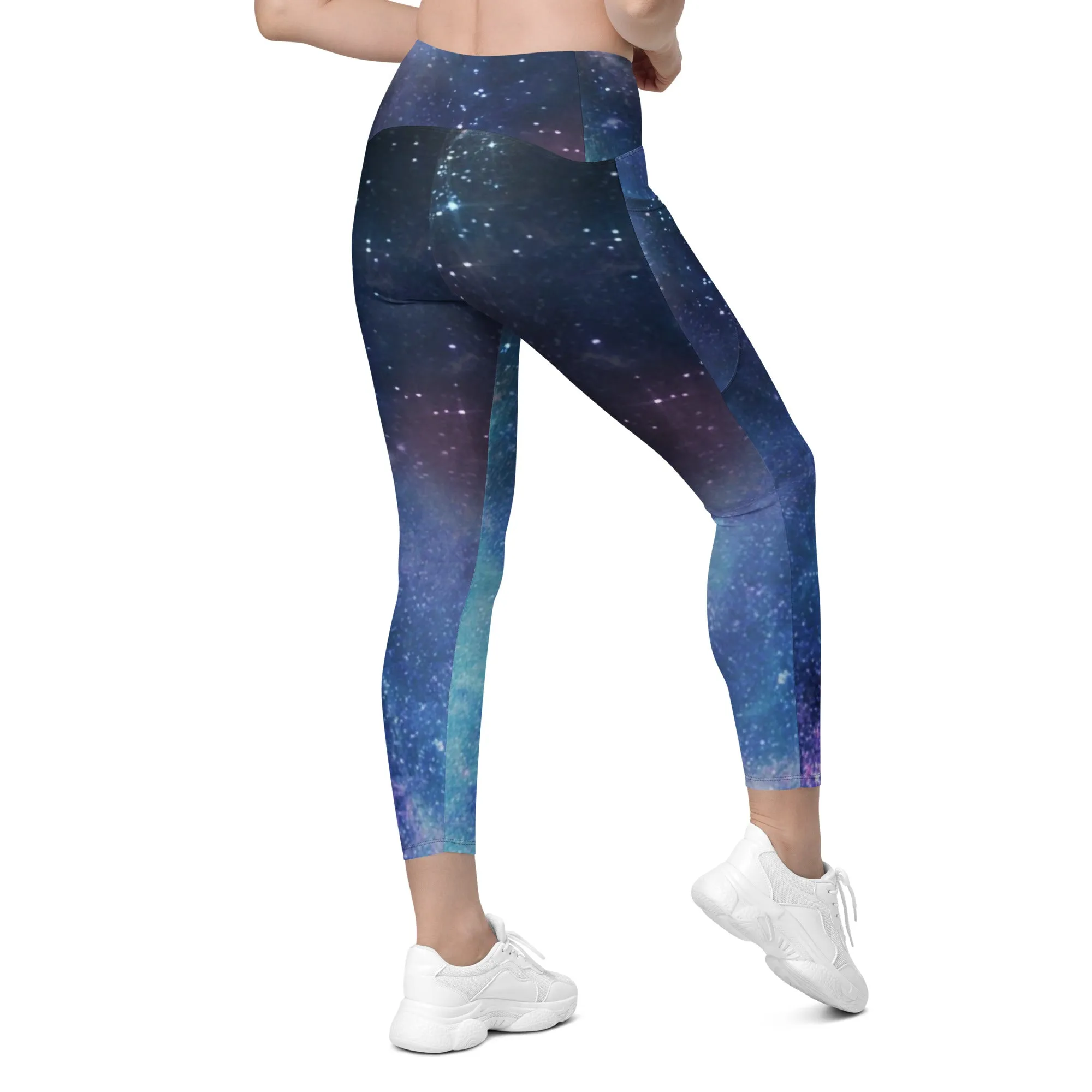 Galaxy Printed Leggings with Pockets, lioness-love