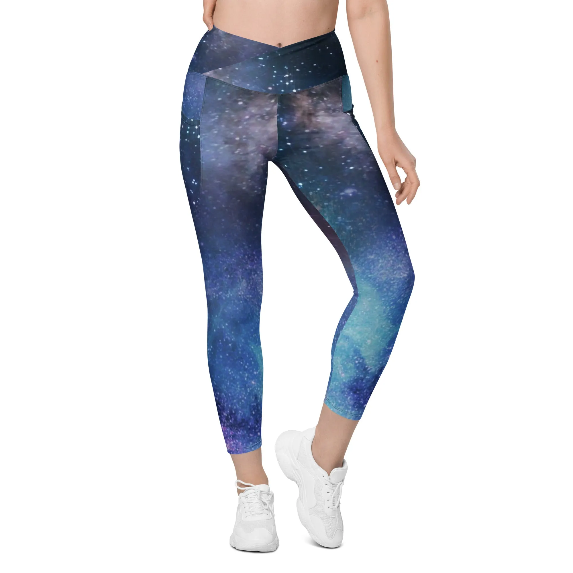 Galaxy Printed Leggings with Pockets, lioness-love