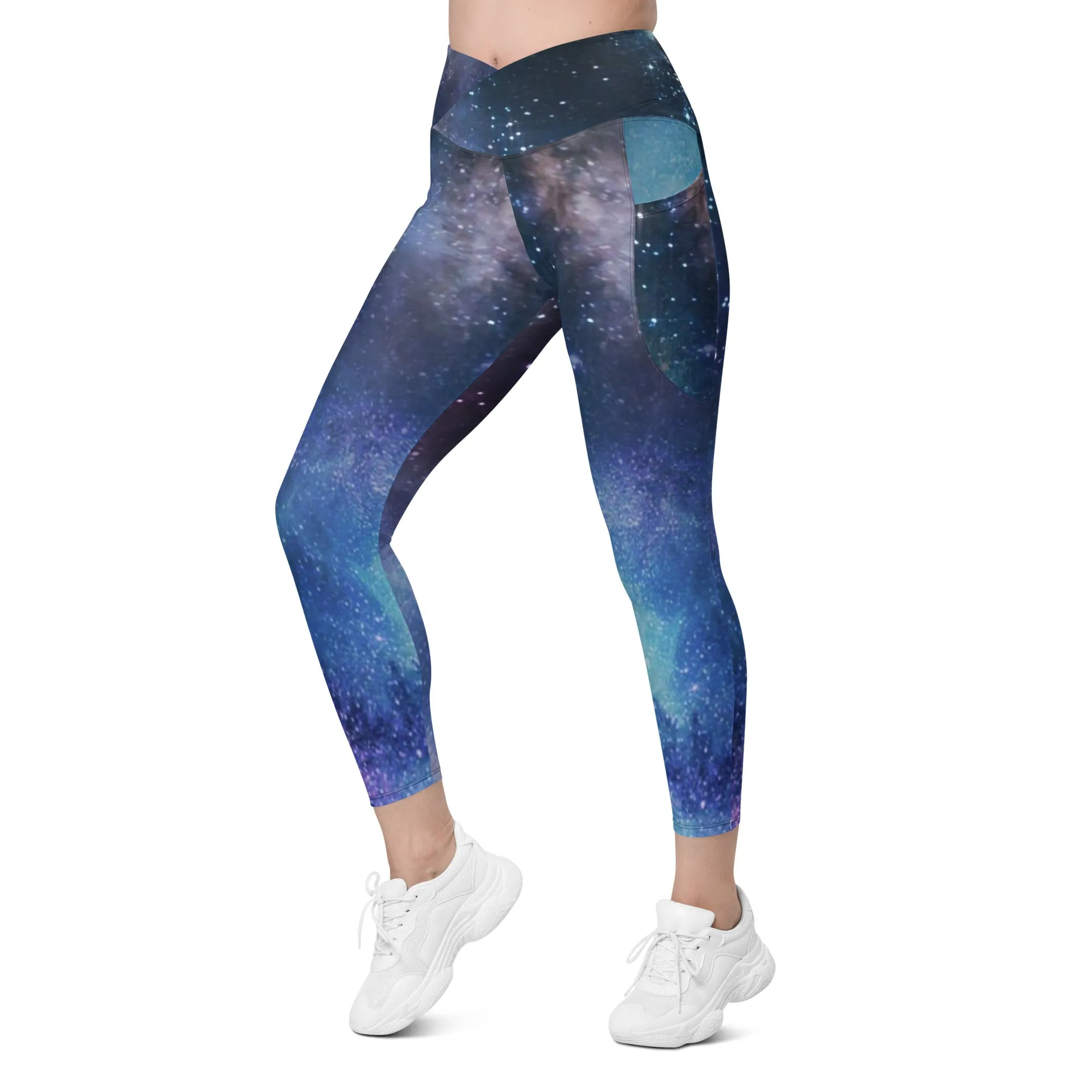 Galaxy Printed Leggings with Pockets, lioness-love