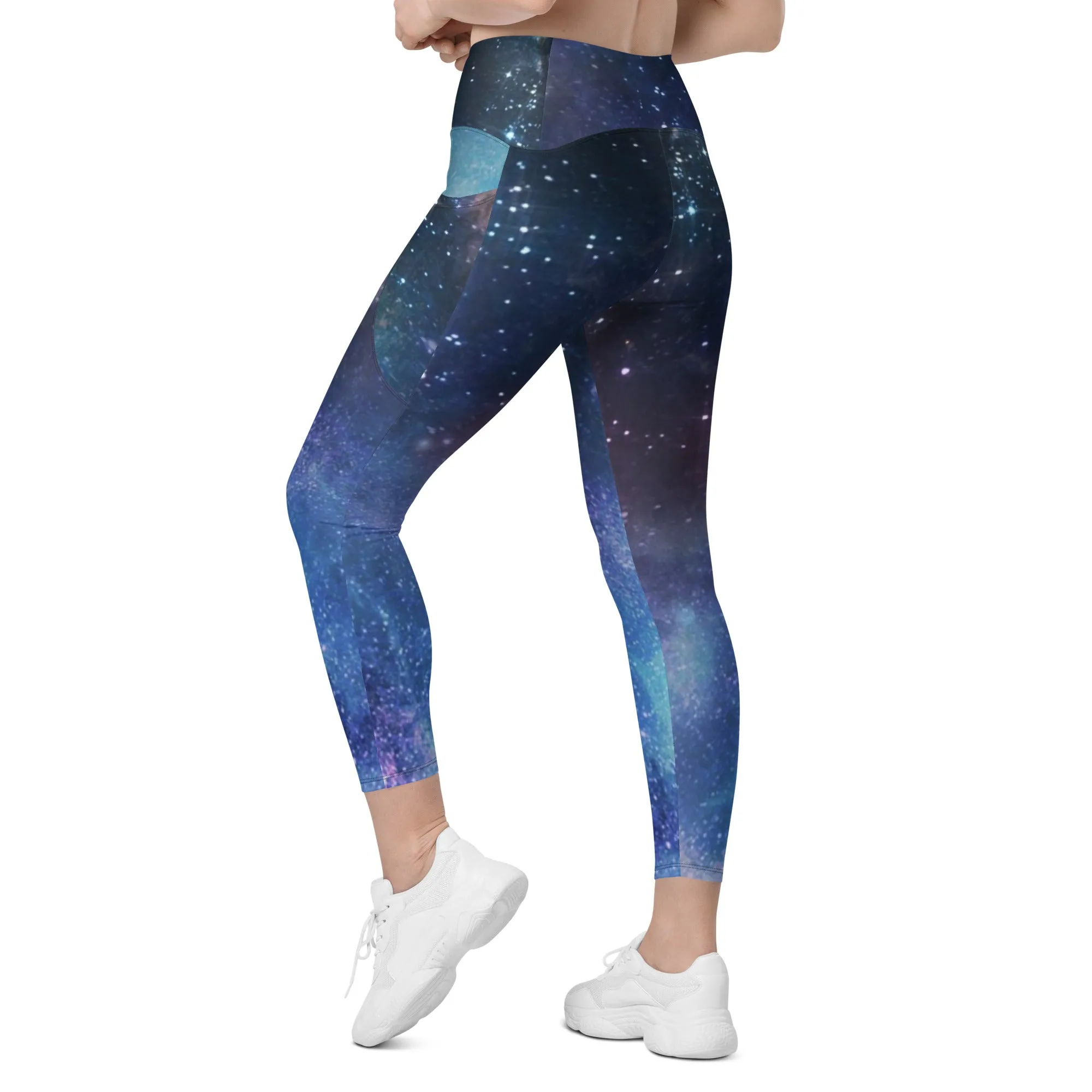 Galaxy Printed Leggings with Pockets, lioness-love