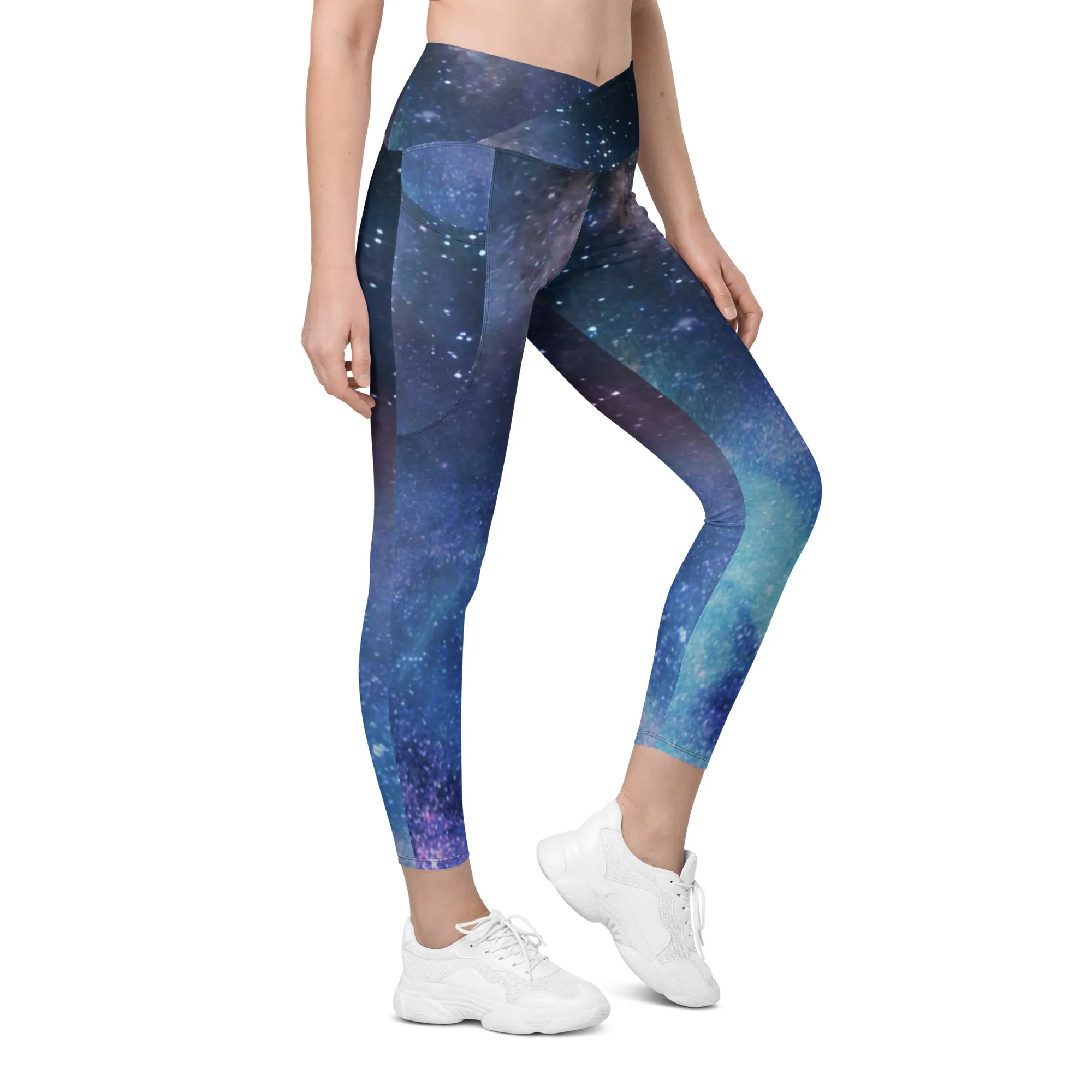 Galaxy Printed Leggings with Pockets, lioness-love