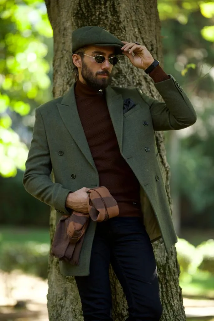 Gallen Khaki Double Breasted Coat