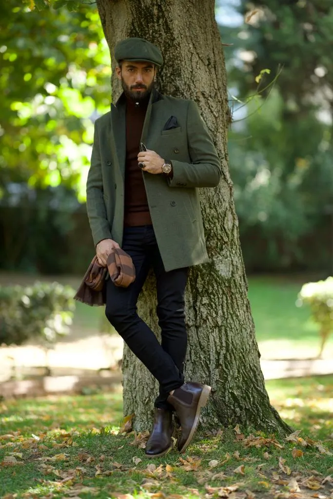Gallen Khaki Double Breasted Coat