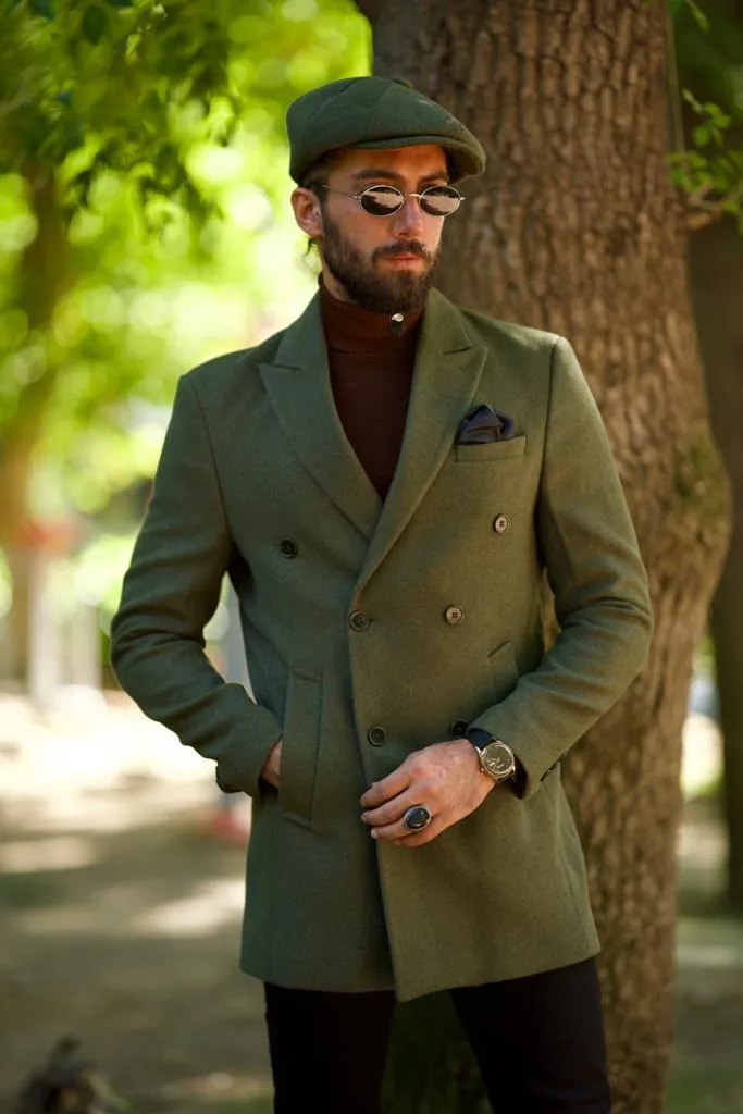 Gallen Khaki Double Breasted Coat