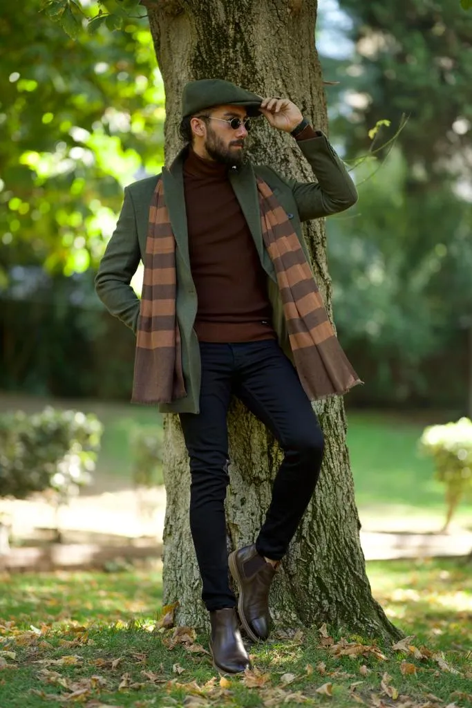 Gallen Khaki Double Breasted Coat