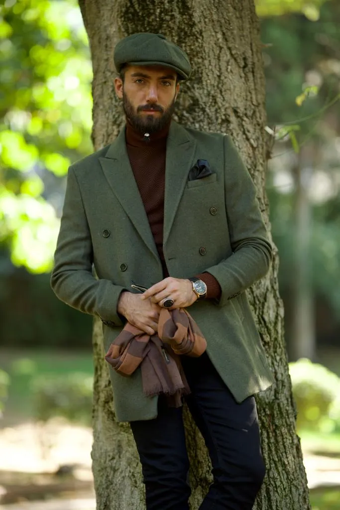 Gallen Khaki Double Breasted Coat