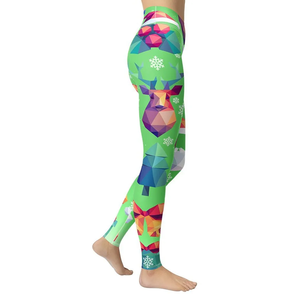 Geometric Vibe Christmas Yoga Leggings