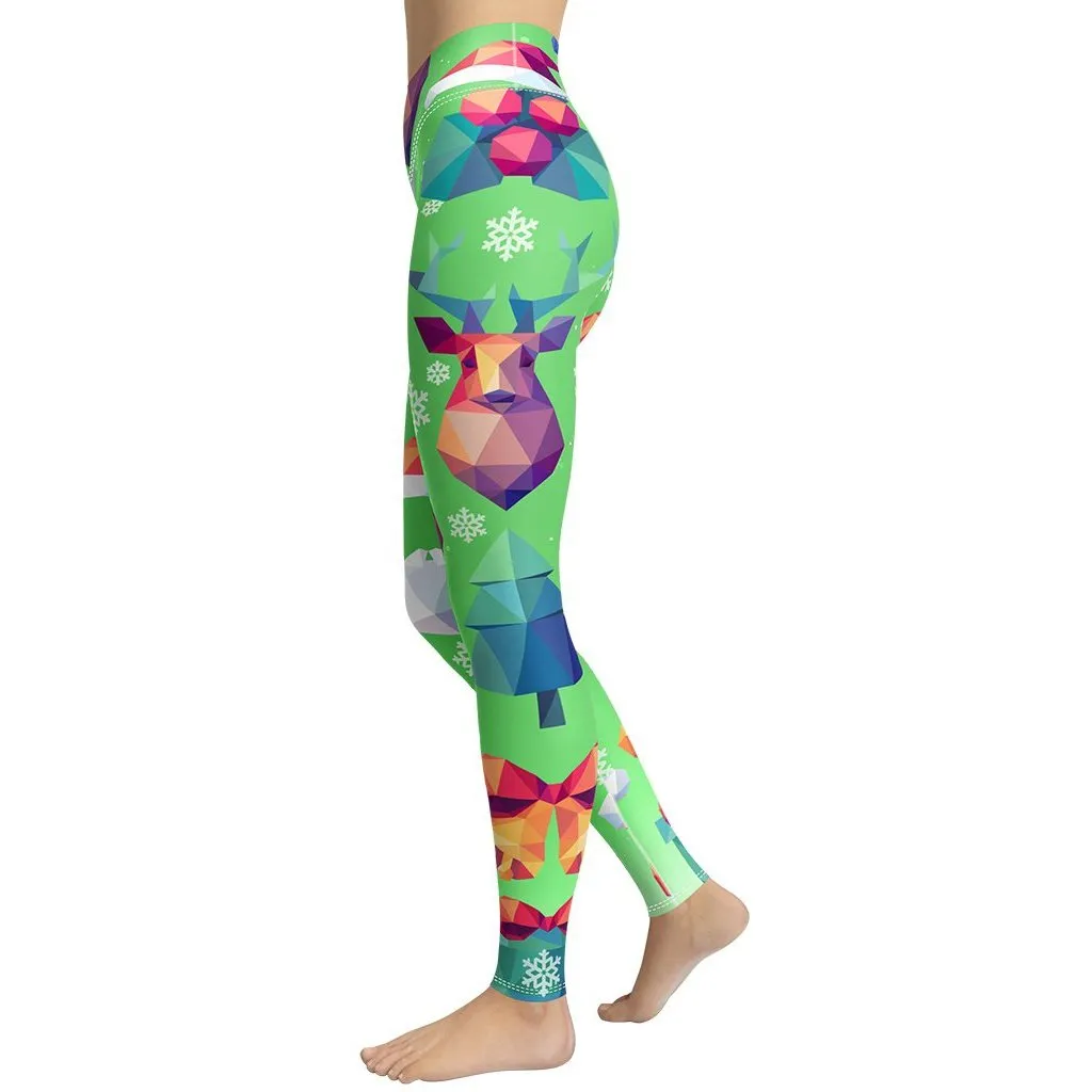 Geometric Vibe Christmas Yoga Leggings