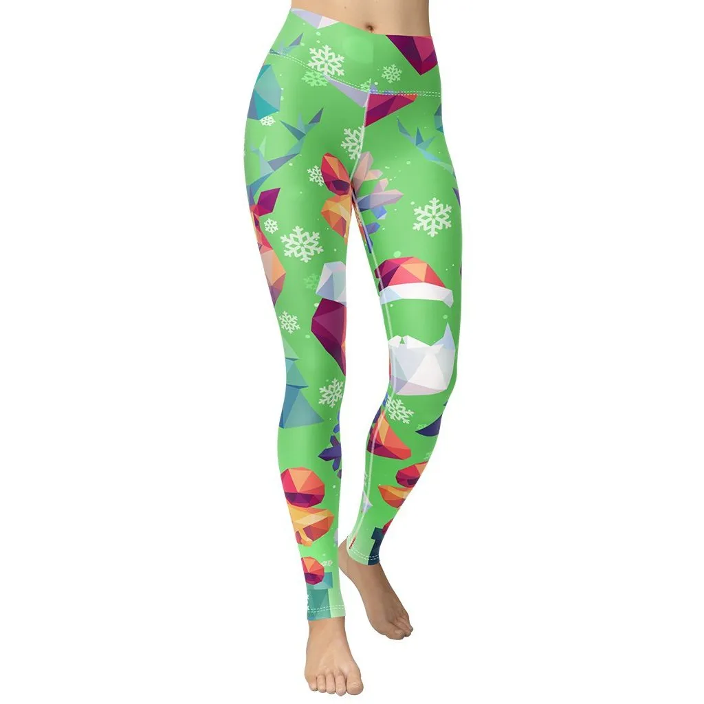 Geometric Vibe Christmas Yoga Leggings