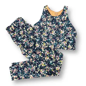 Girls Old Navy Size 10/12 YMD Floral Print Athletic 2-Pc Sports Top & Leggings