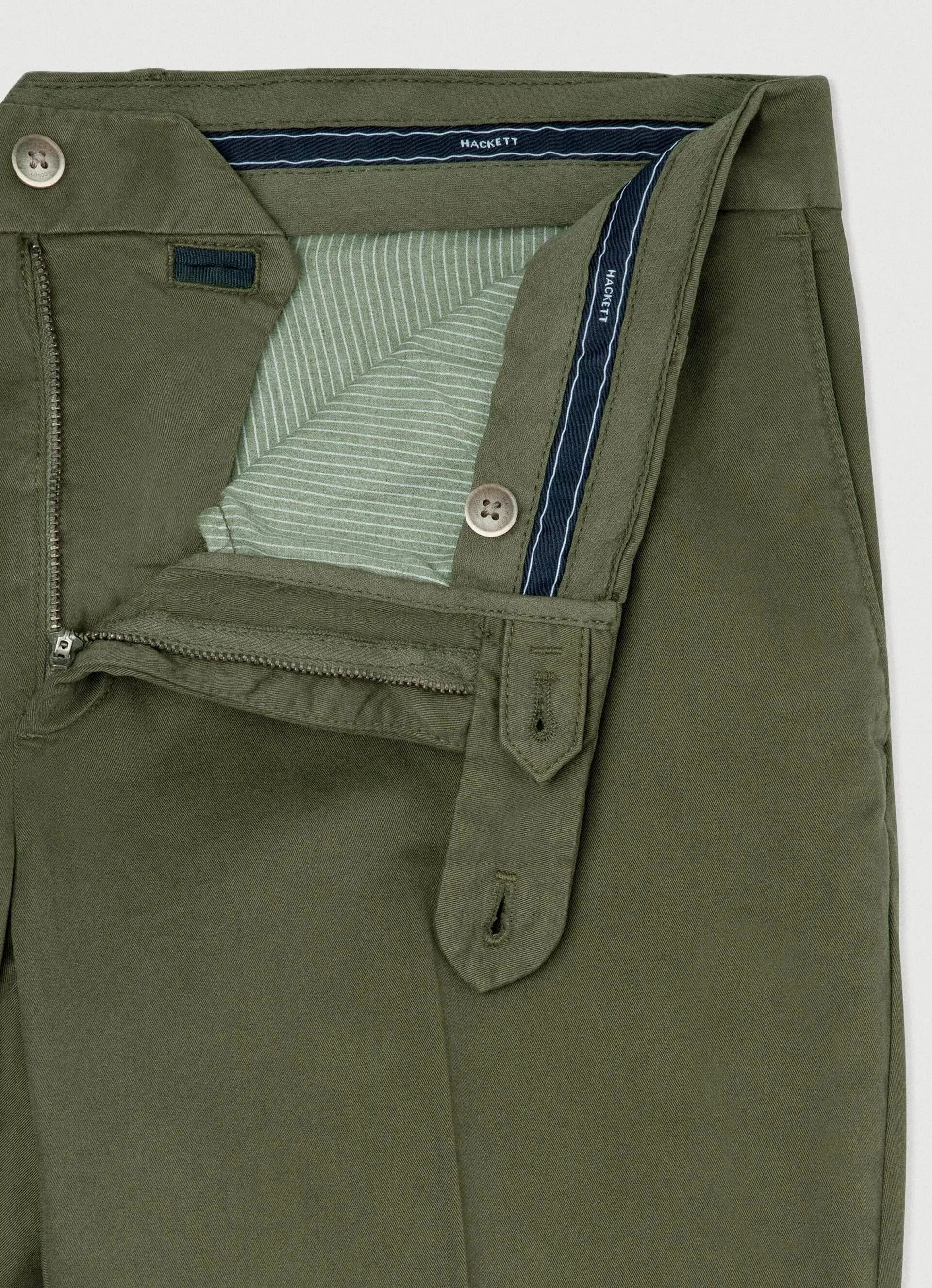 Hackett Kensington Slim Fit Chinos In Khaki