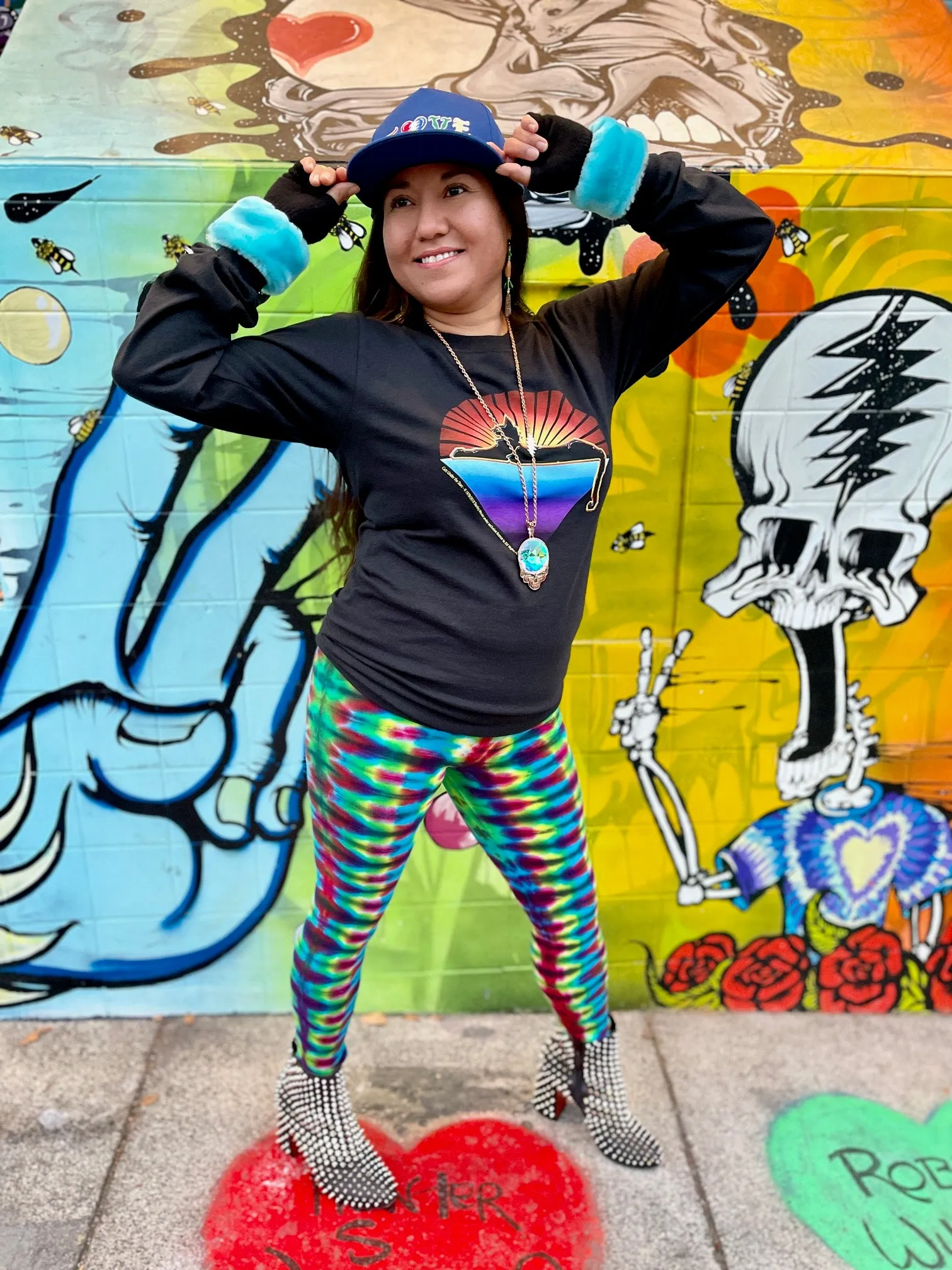 Hadji Henderson (Tiedye Teddy Bear) Leggings #4