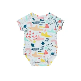 Halcyon Nights SS Bodysuit- Swim Team