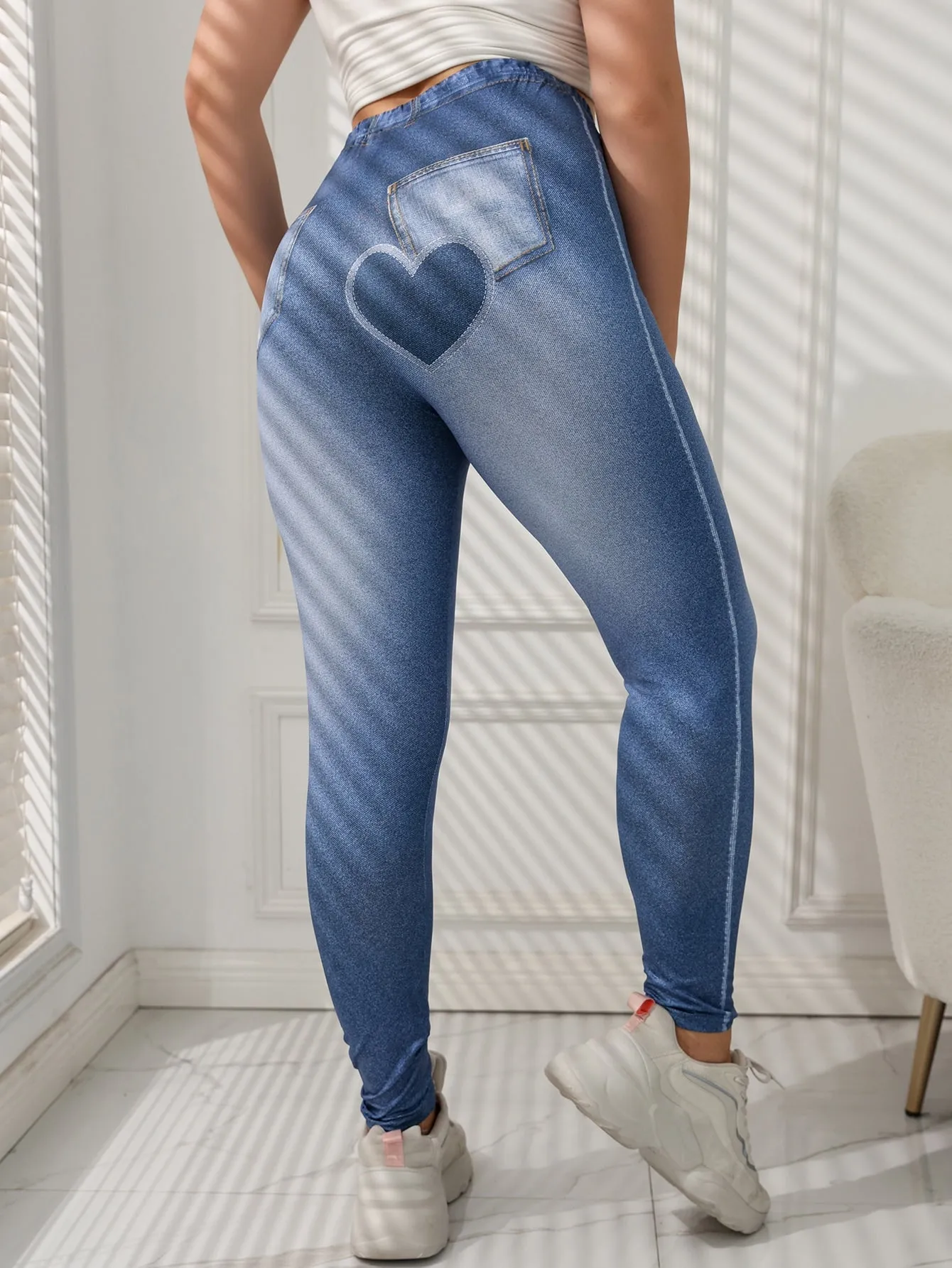 Heart Long Plus Size Leggings
