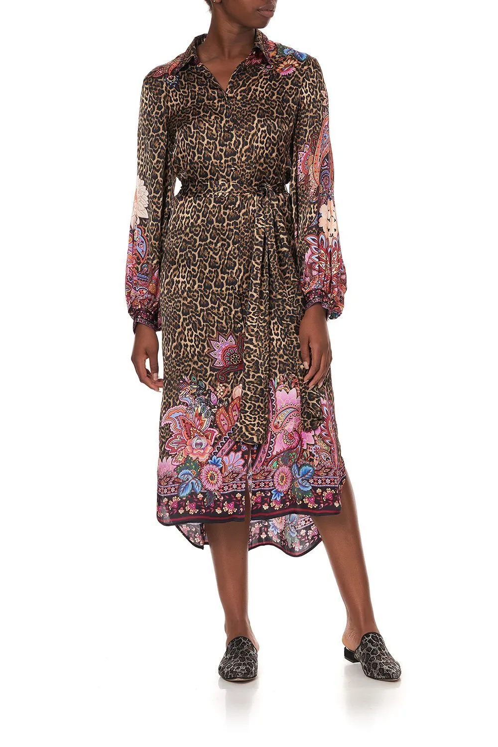 HIGH LOW MIDI SHIRT DRESS MAYFAIR MARY