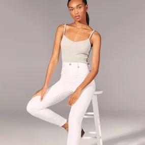 Hollister High Rise White Jean Leggings, Size 7/28X28