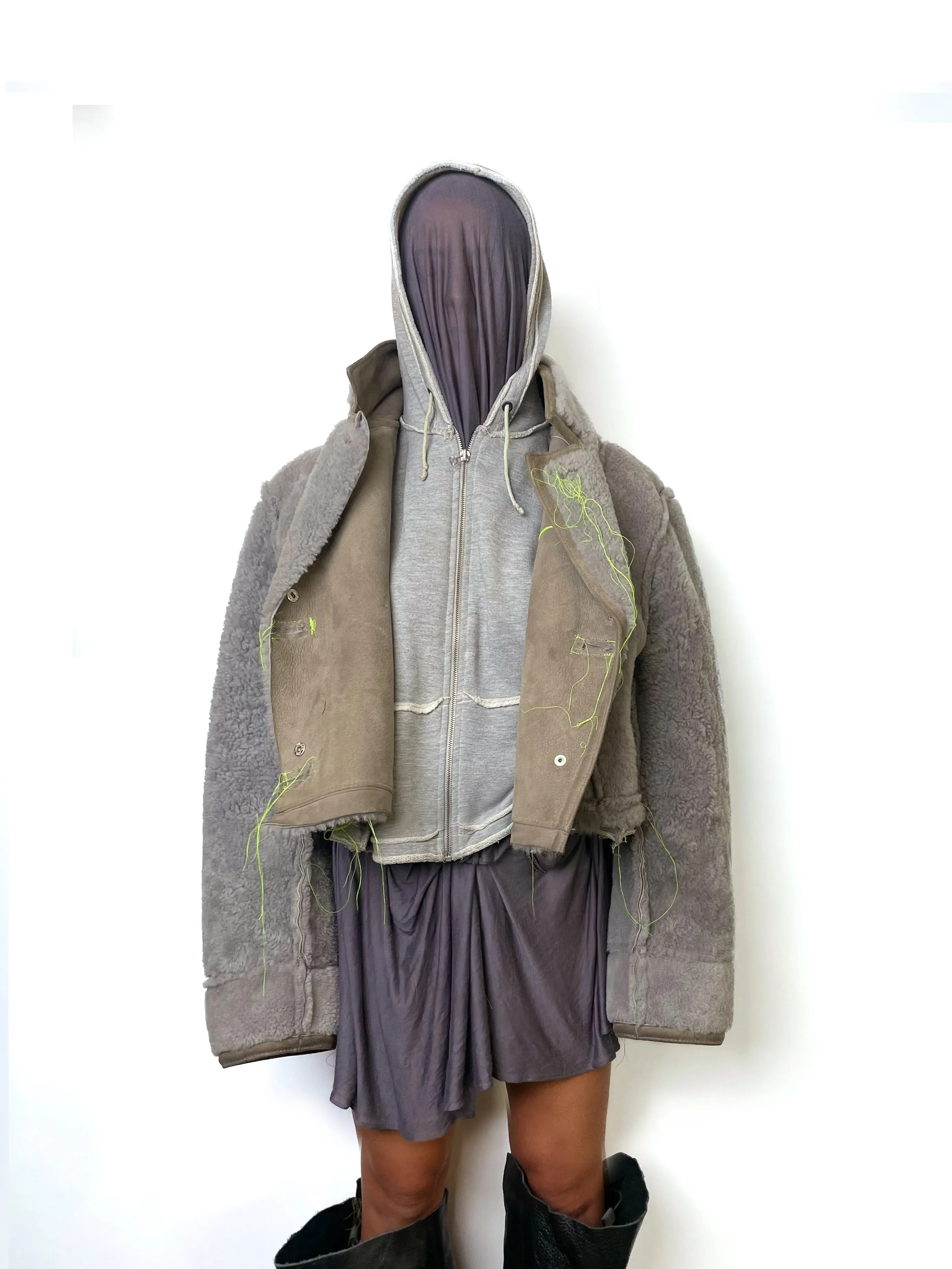 HOOD SHEARLING JACKET