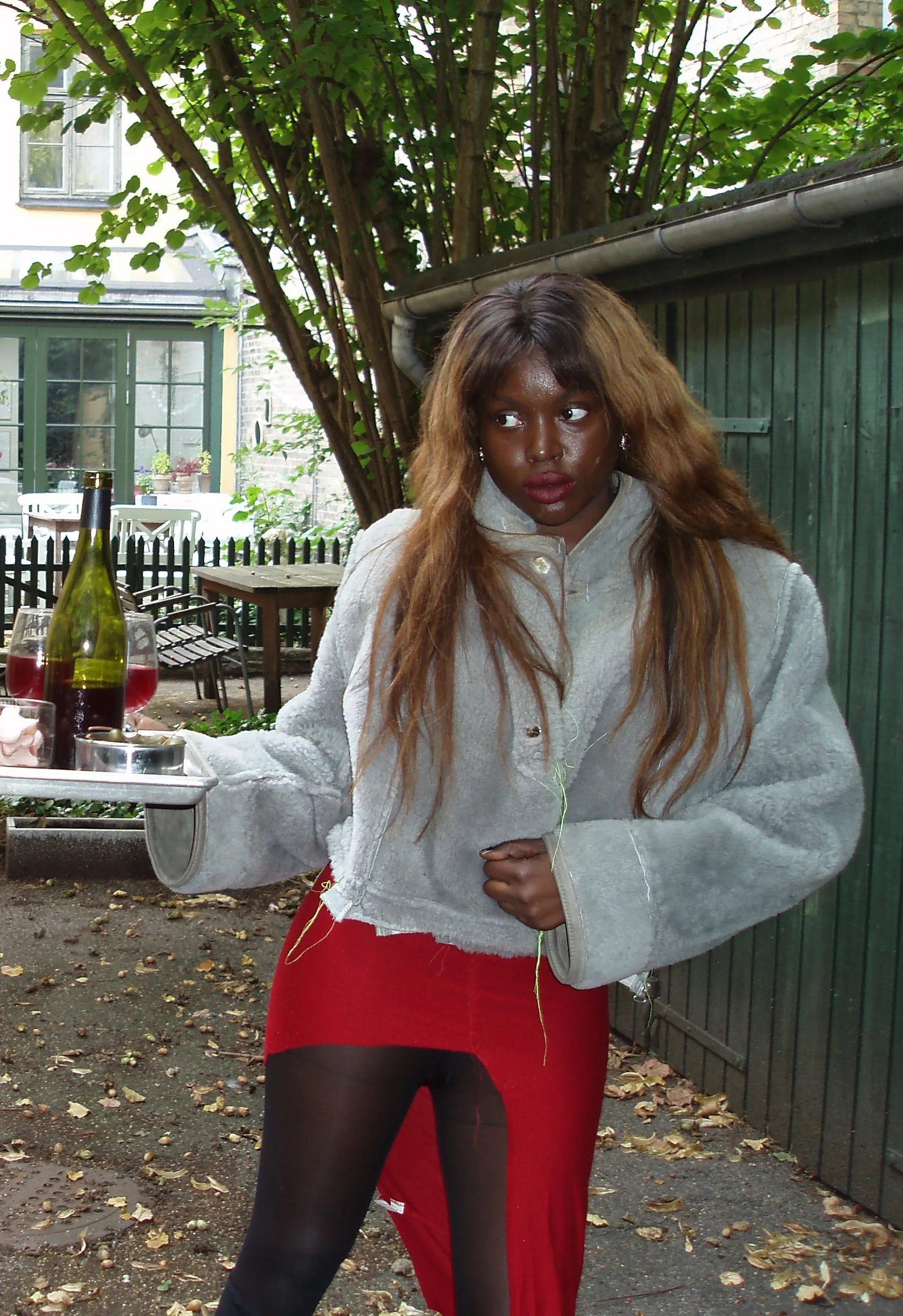 HOOD SHEARLING JACKET