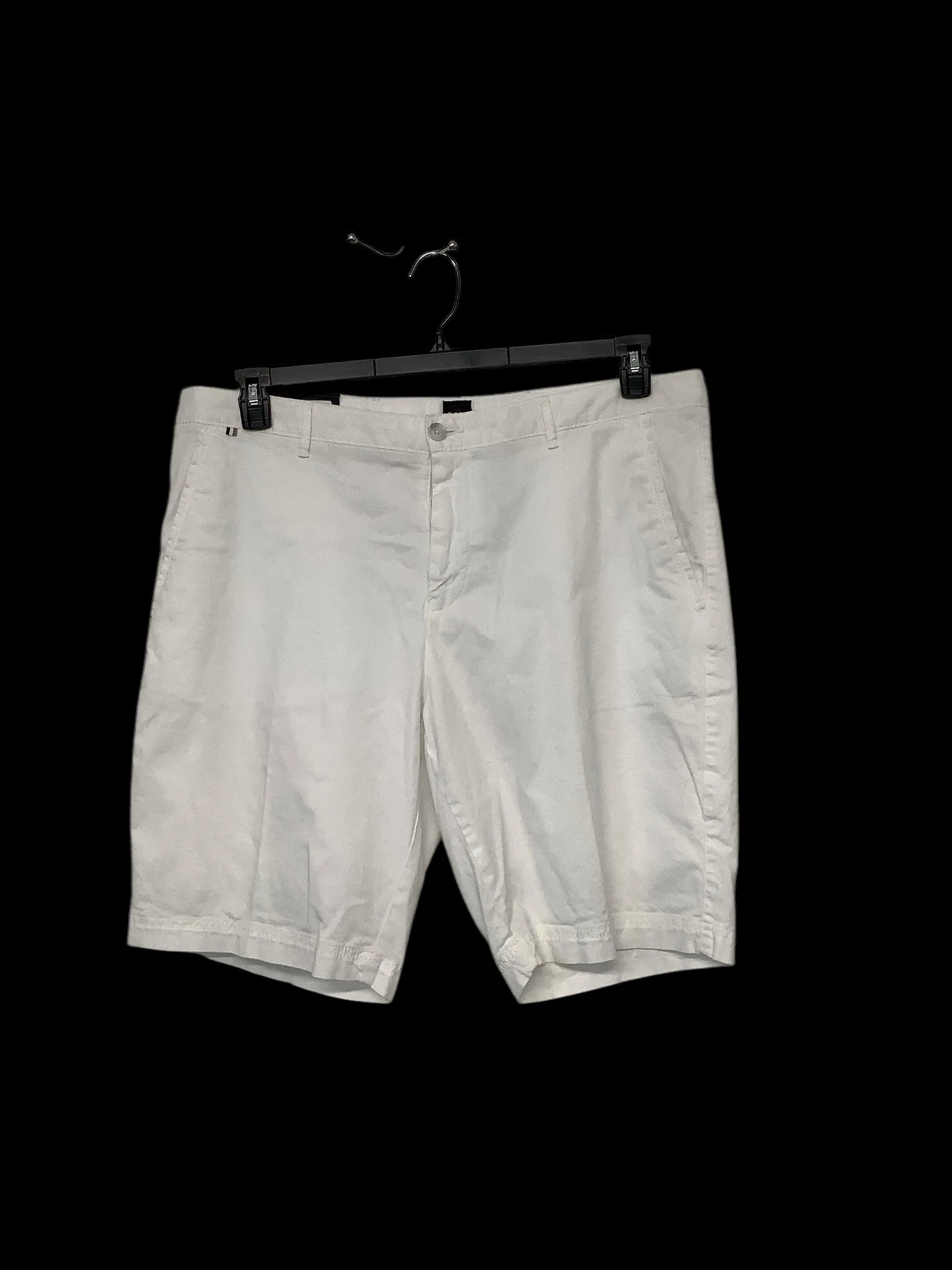 Hugo Boss Mens Slim Fit Chinos Shorts White Solid 40