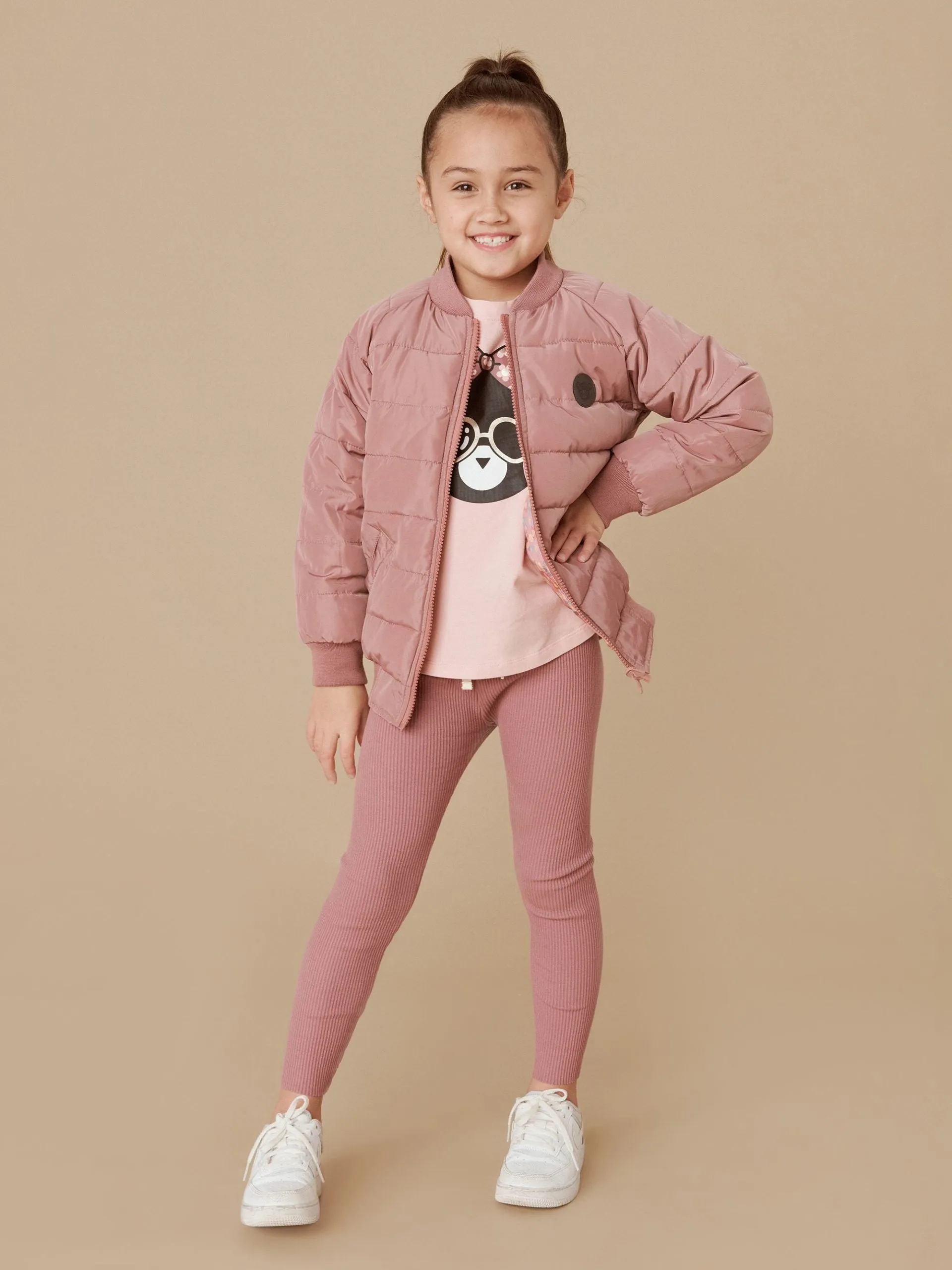Huxbaby Dusty Plum Rib Leggings