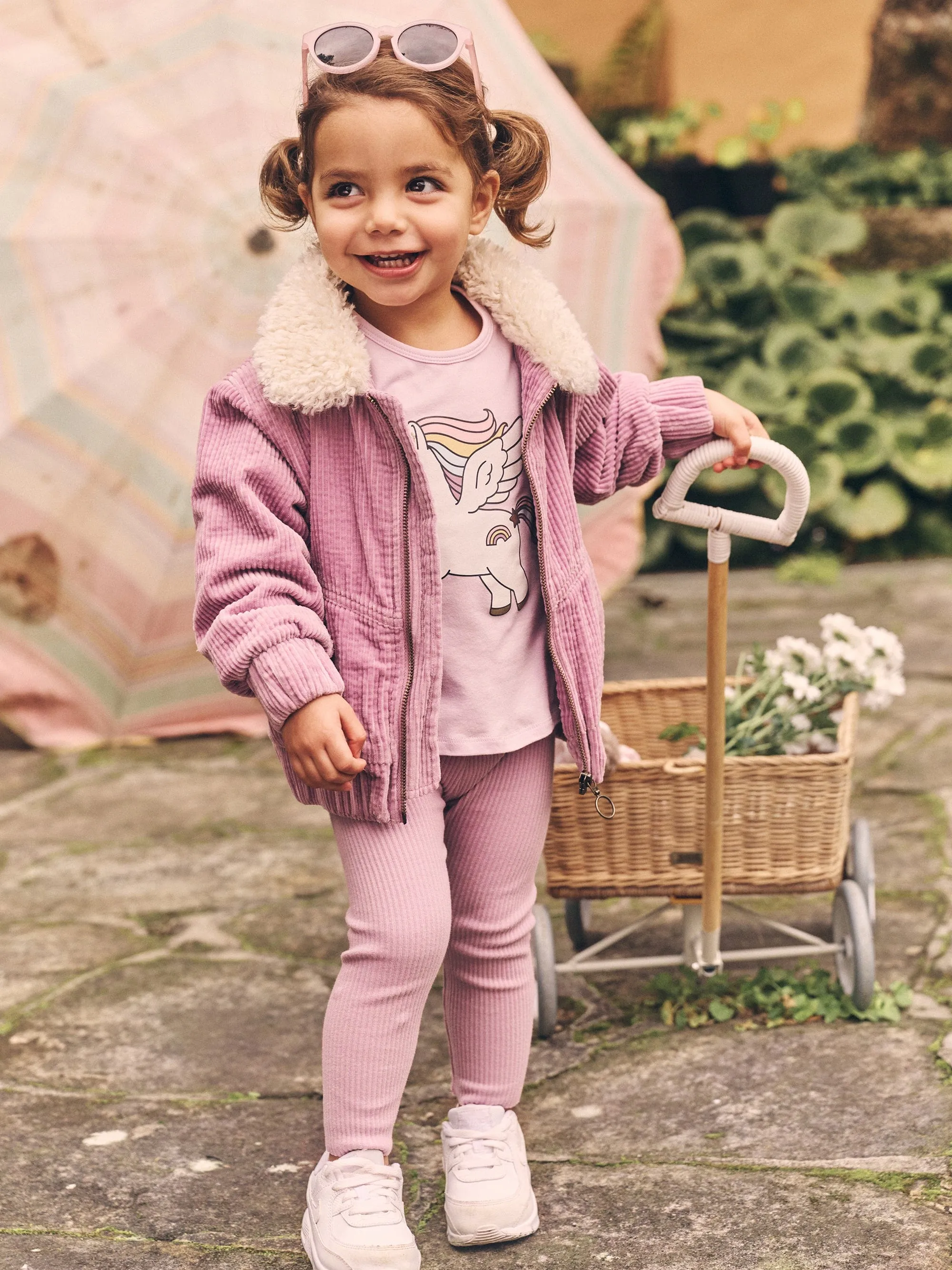 Huxbaby Orchid Rib Leggings