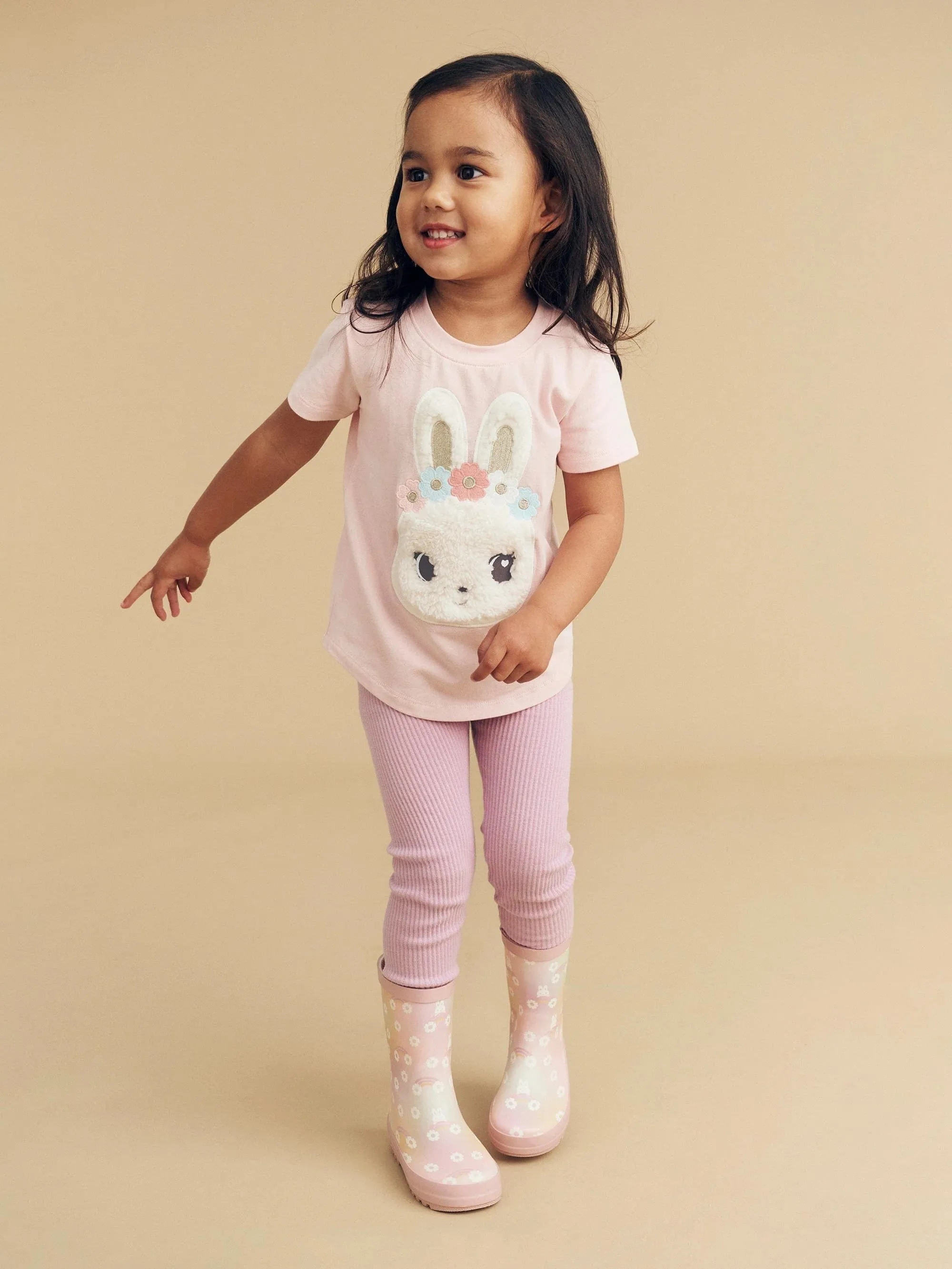 Huxbaby Orchid Rib Leggings