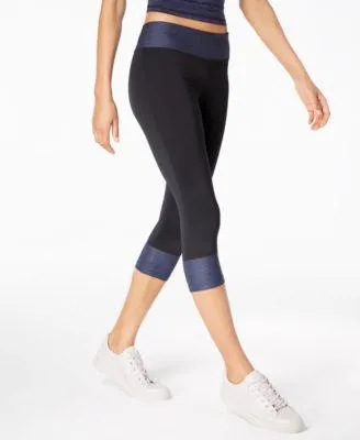 Ideology Rapidly Color blocked Capri Leggings, Size Large