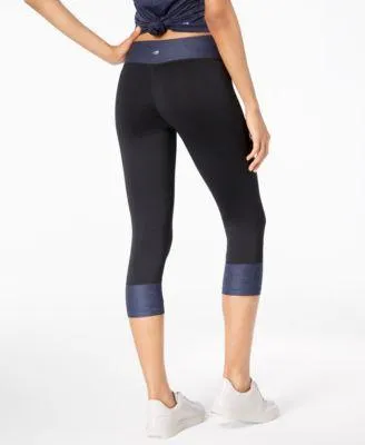 Ideology Rapidly Color blocked Capri Leggings, Size Large