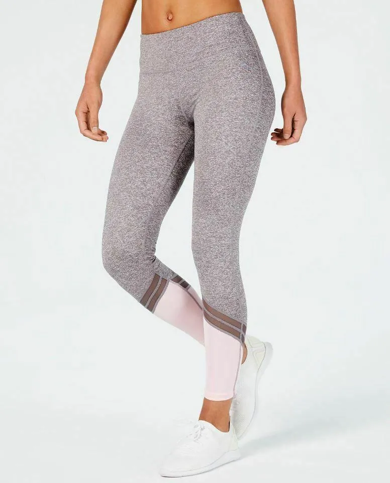 Ideology Women's Leggings Excalibur Color blocked Grey/Pink, Size Medium