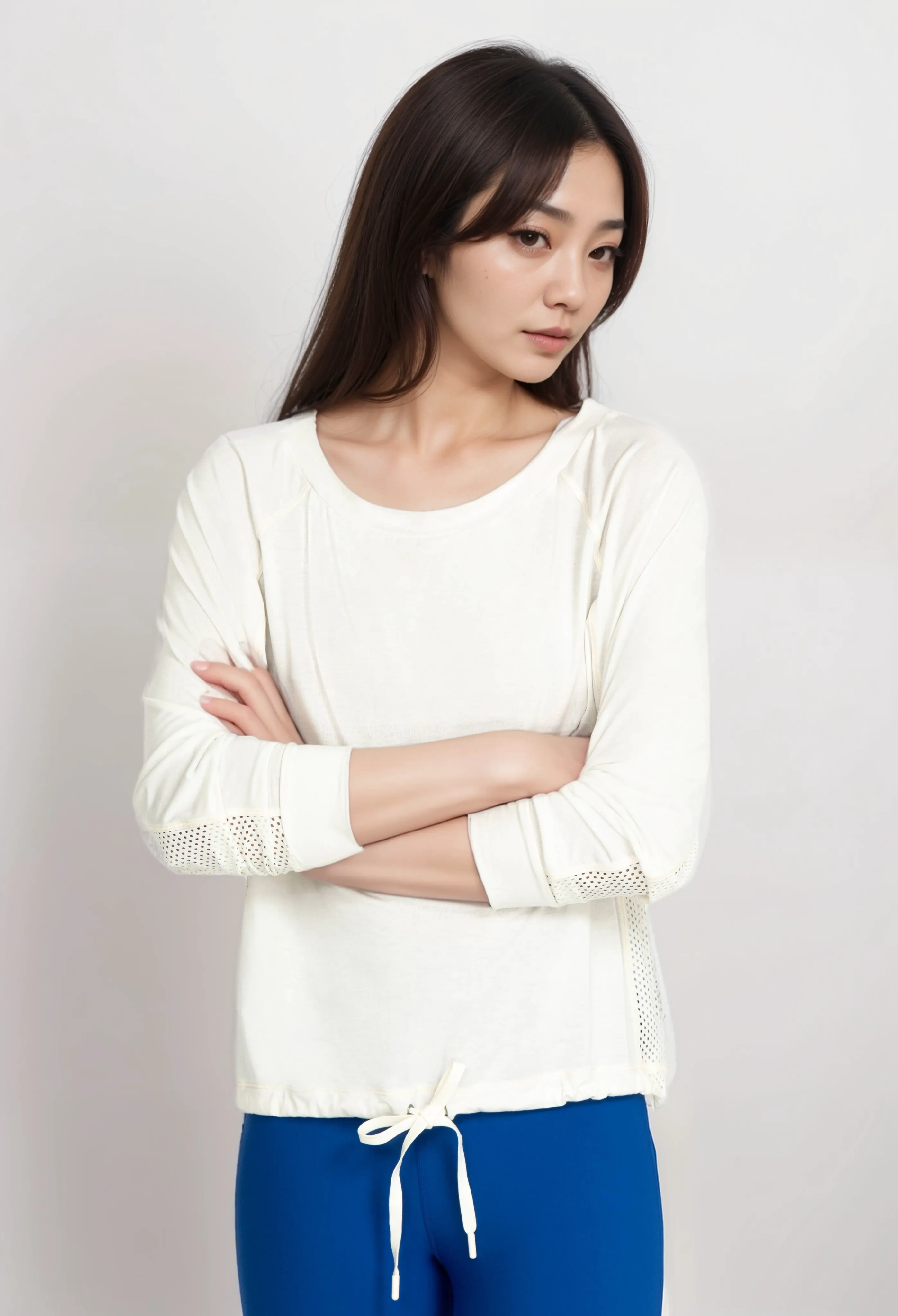 Johnny Was Calme Effect Mesh Contrast Pullover O13122 Boho Chic *