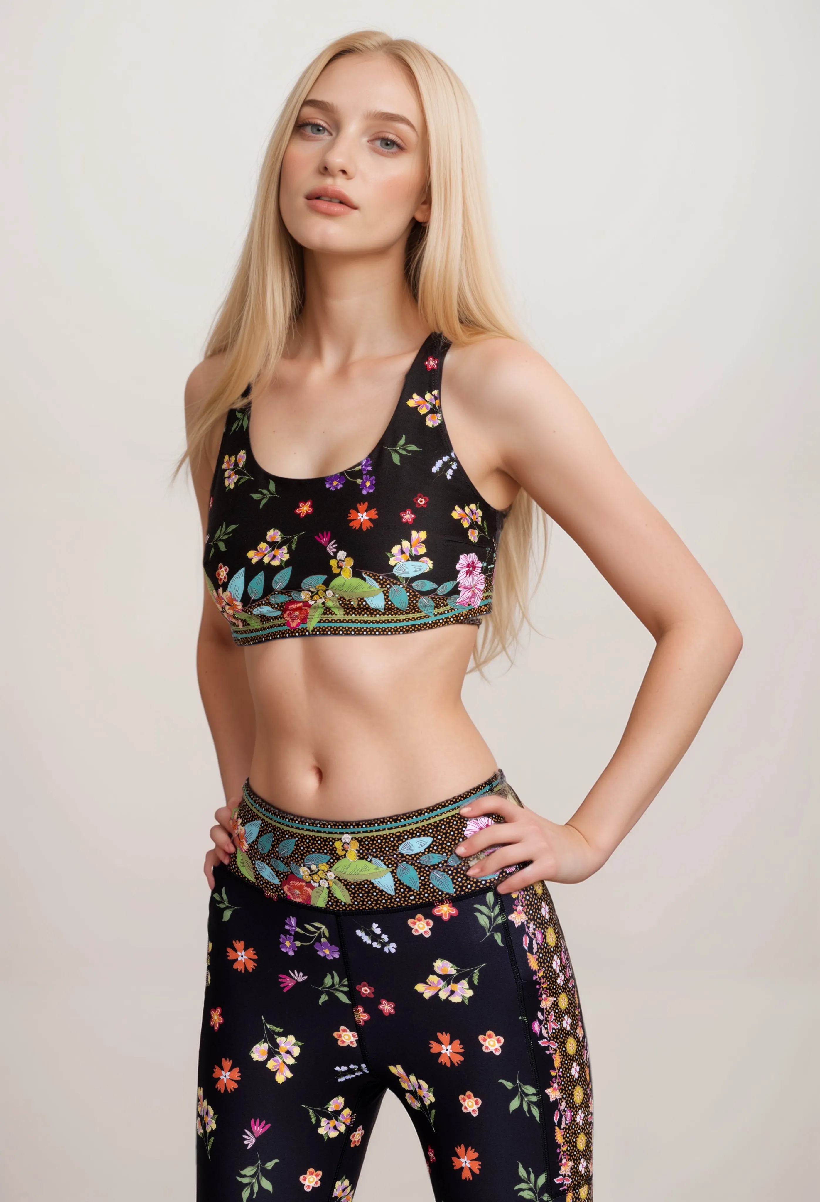Johnny was Otti Bee Active Reversible Sports Bra A9823 Boho Chic