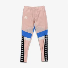 Kappa Womens Authentic Football Eshu Leggings Pink Soft White Blue Turkis